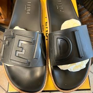 Authentic Fendi Logo Print Slides